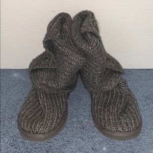 Gray knitted uggs